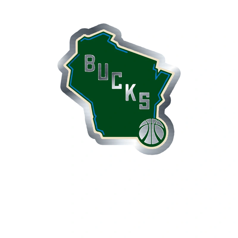 Milwaukee Bucks - Image 5 - Silver Chrome Vinyl Sticker - Custom Size