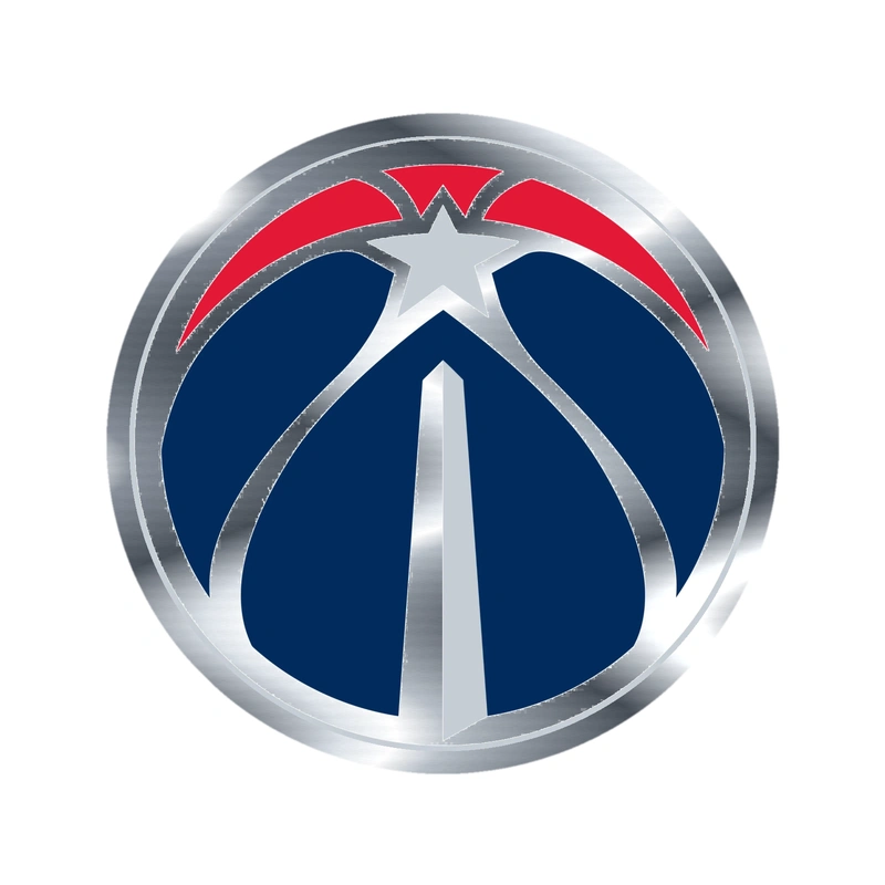 Washington Wizards - BasketBall - Silver Chrome Vinyl Sticker - Custom Size