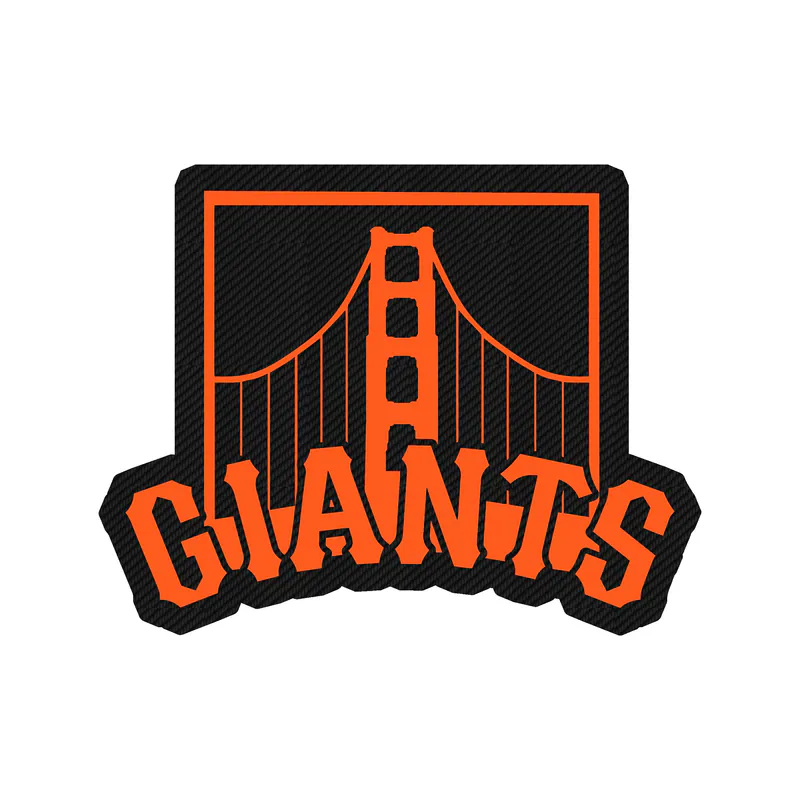 San Francisco Giants - Giants With Bridge - Carbon Fiber Vinyl Sticker - Custom Size