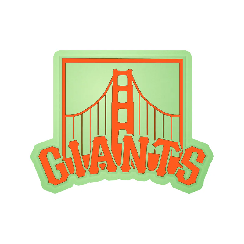 San Francisco Giants - Giants With Bridge - Glow in the Dark Vinyl Sticker - Custom Size
