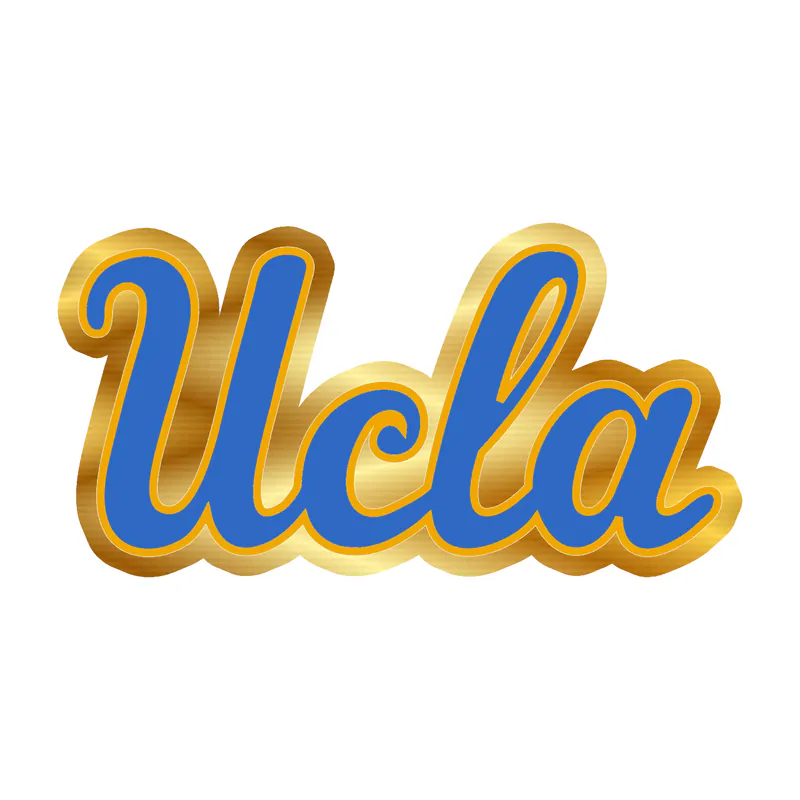 UCLA Bruins - Gold Chrome Vinyl Decal - Custom Size