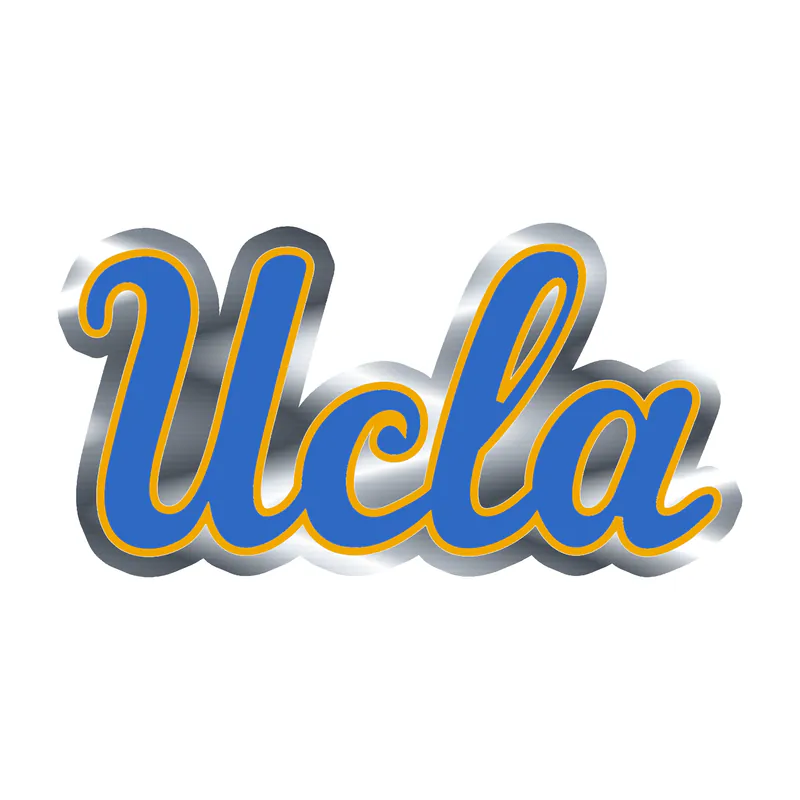 UCLA Bruins - Silver Chrome Vinyl Decal - Custom Size