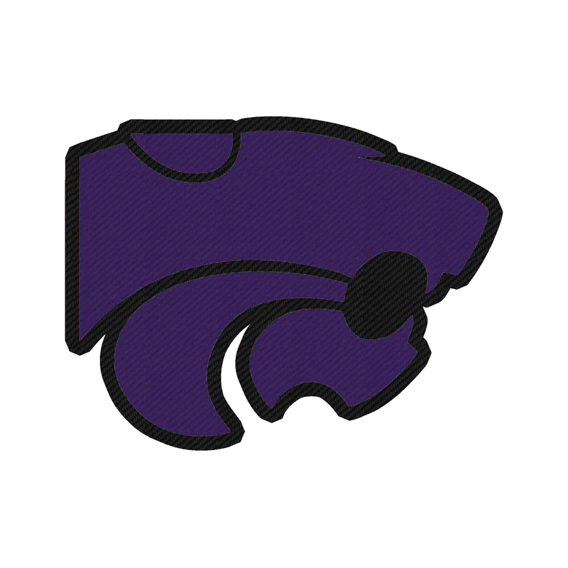 Kansas State Wildcats Full Color Purple Carbon Fiber Vinyl Decal - Custom Size