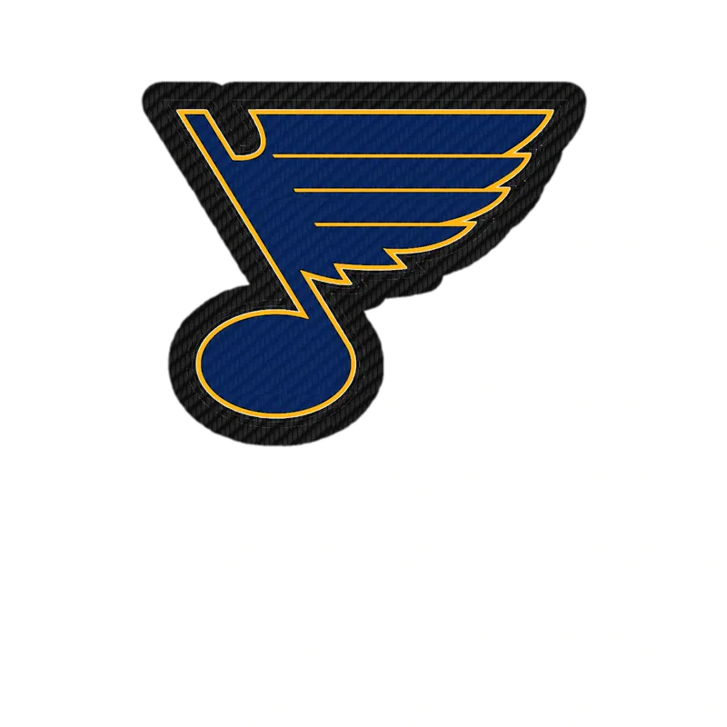 St Louis Blues - Note - Carbon Fiber Vinyl Sticker - Custom Size