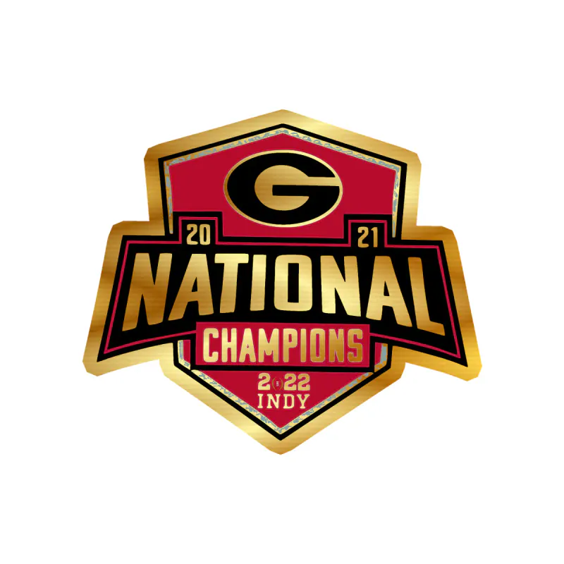 Georgia Bulldogs - Image 4 - Gold Chrome Vinyl Decal - Custom Size