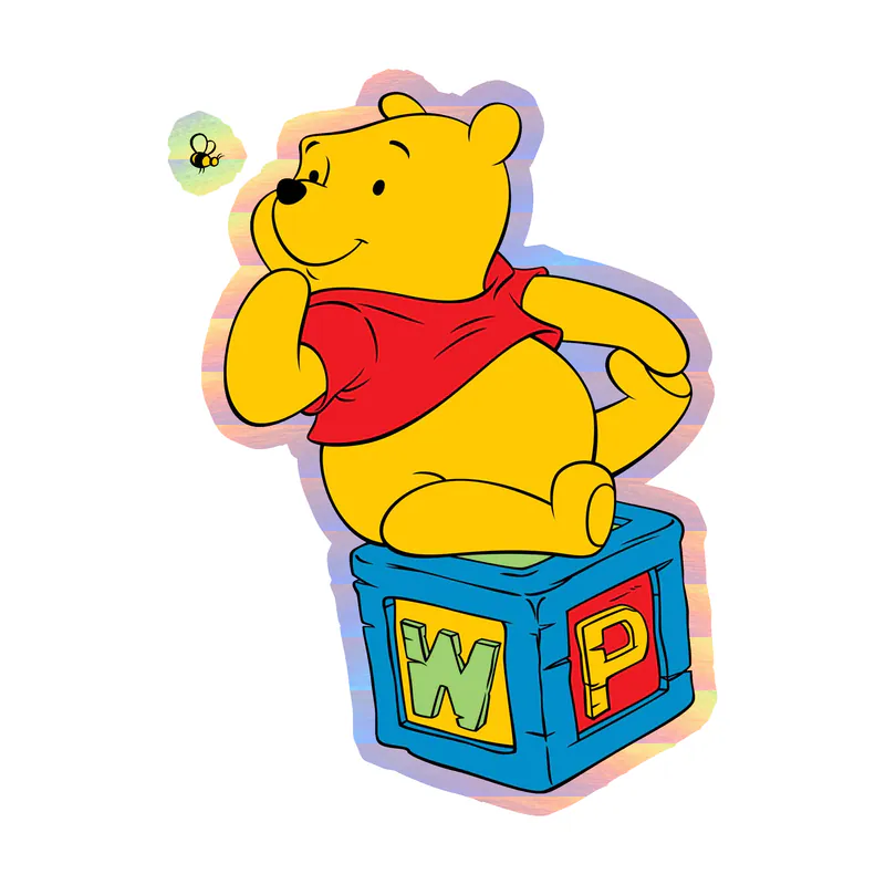 Winnie The Pooh - Holographic Vinyl Sticker - Custom Size