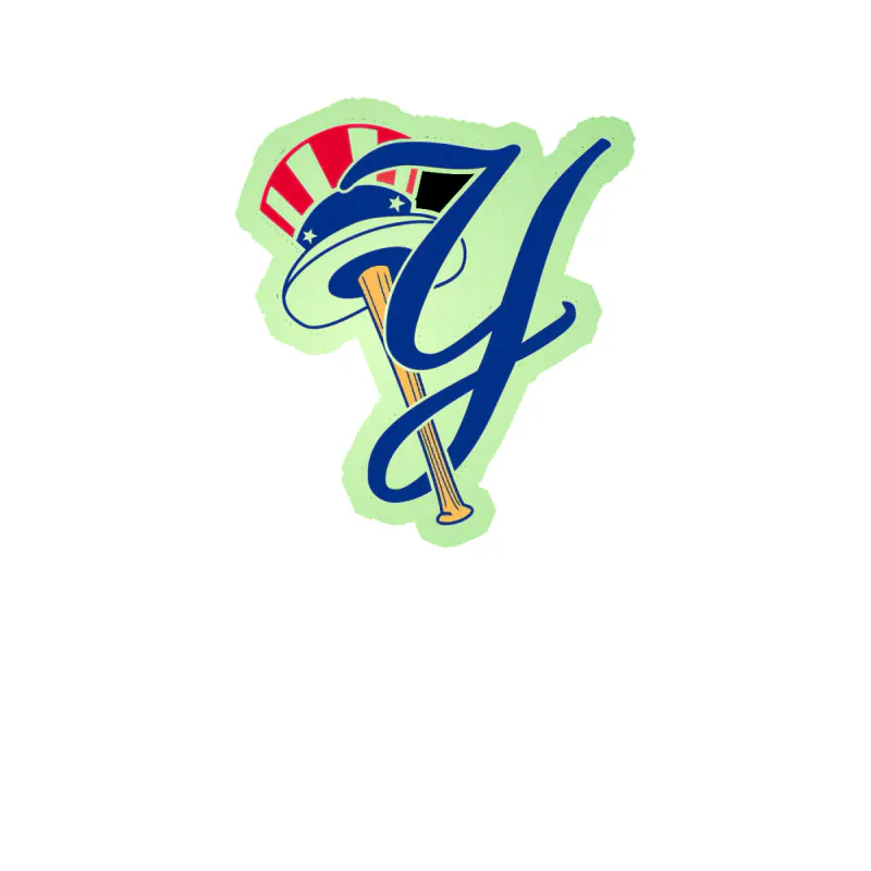 New York Yankees - Y With Baseball Bat - Glow in the Dark Vinyl Sticker - Custom Size