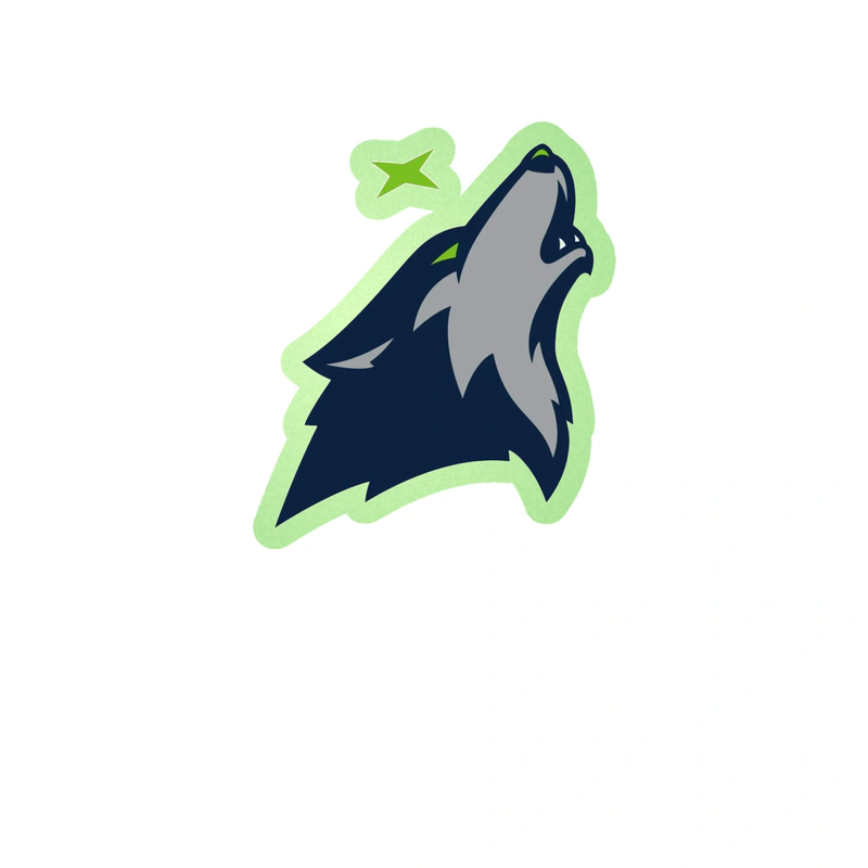 Minnesota Timberwolves - Image 6 - Glow in the Dark Vinyl Sticker - Custom Size