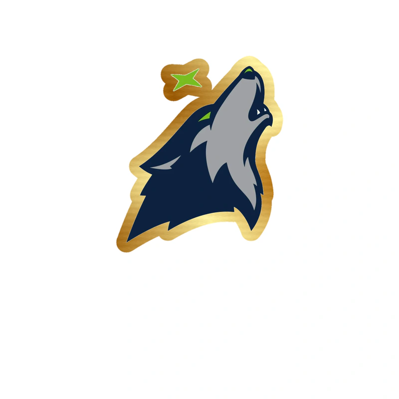 Minnesota Timberwolves - Image 6 - Gold Chrome Vinyl Sticker - Custom Size