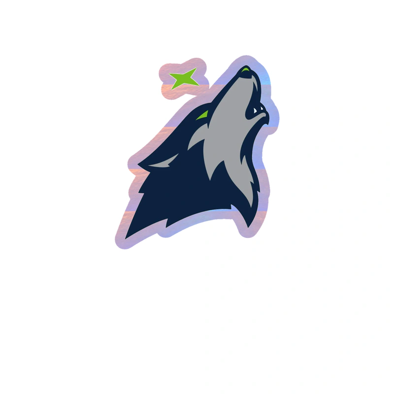 Minnesota Timberwolves - Image 6 - Holographic Vinyl Sticker - Custom Size