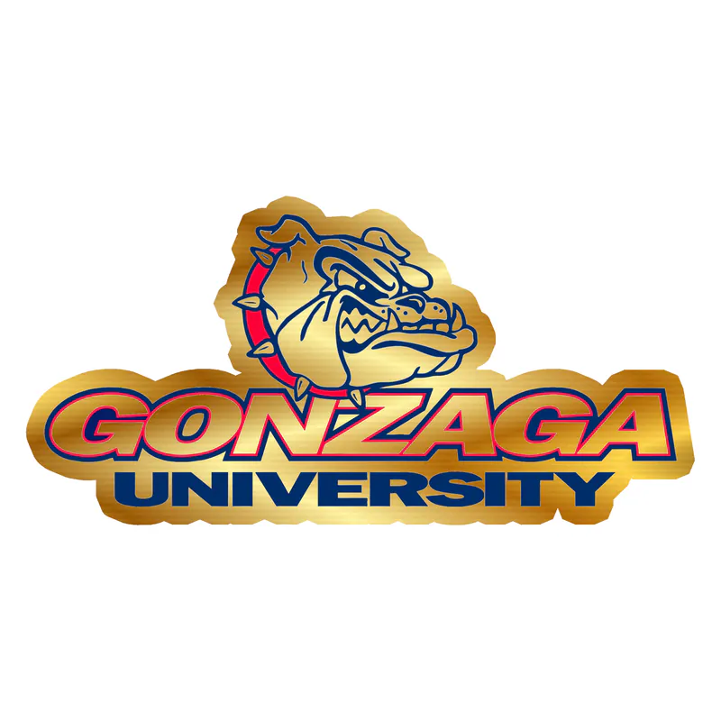 Gonzaga University - Image 1 - Gold Chrome Vinyl Decal - Custom Size