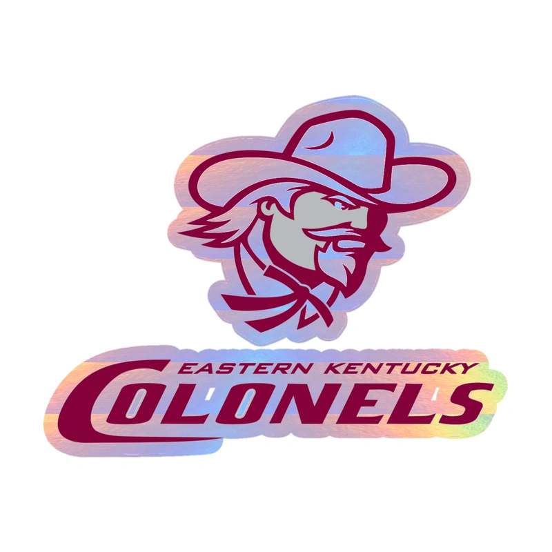 Eastern Kentucky Colonels - Image 2 - Holographic Vinyl Decal - Custom Size
