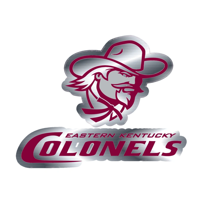 Eastern Kentucky Colonels - Image 2 - Silver Chrome Vinyl Decal - Custom Size