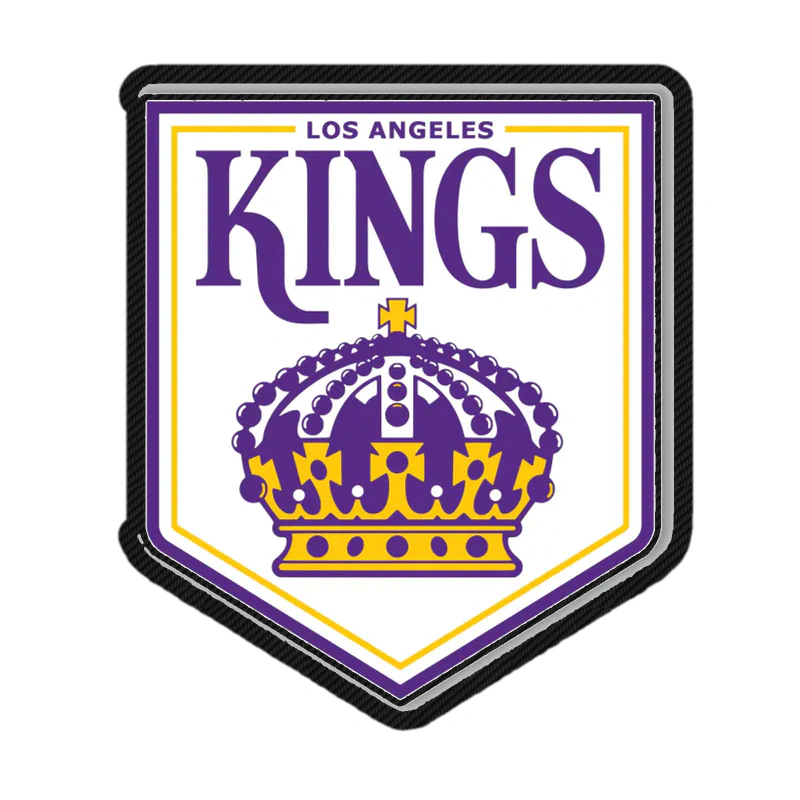 Los Angeles Kings - Kings With Crown - Carbon Fiber Vinyl Sticker - Custom Size