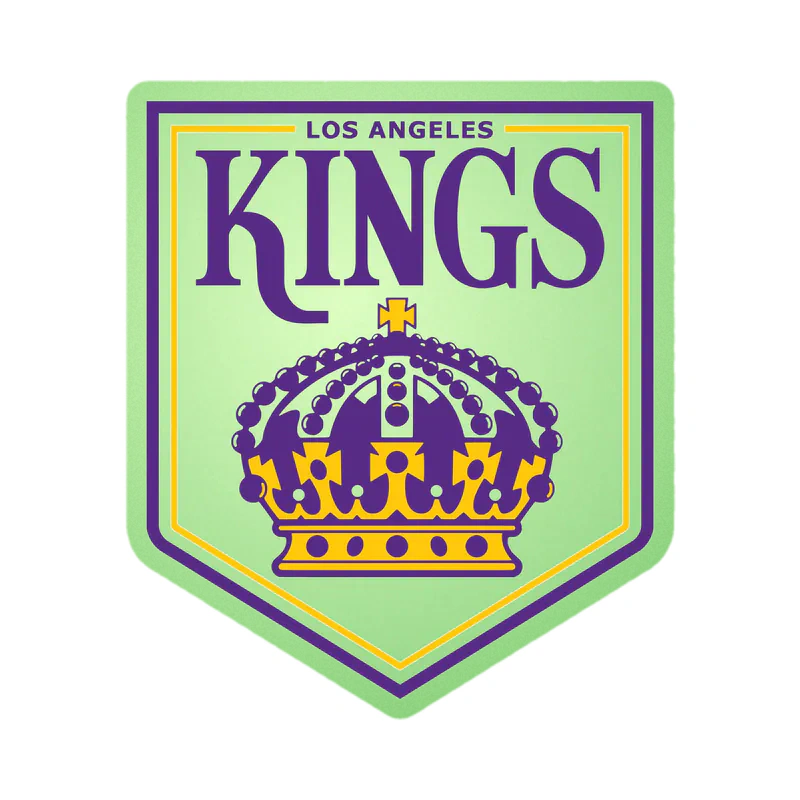 Los Angeles Kings - Kings With Crown - Glow in the Dark Vinyl Sticker - Custom Size