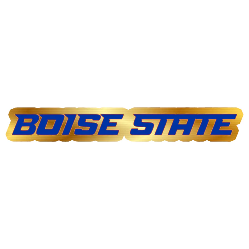 Boise State Broncos Gold Chrome Vinyl Decal - Custom Size