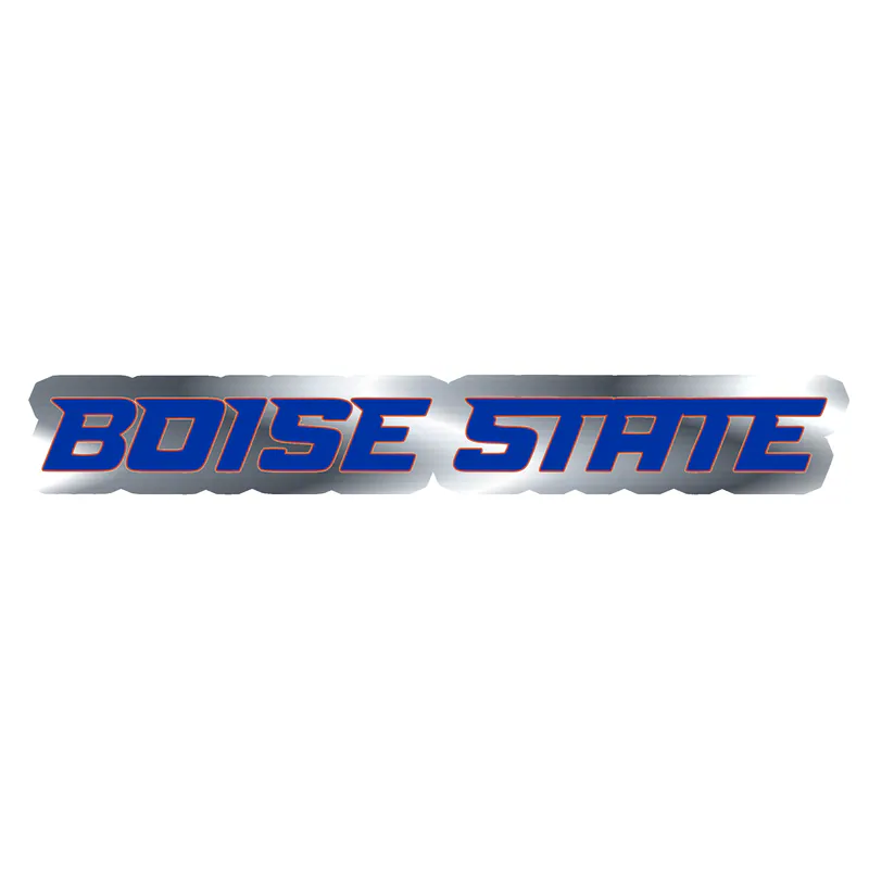 Boise State Broncos Silver Chrome Vinyl Decal - Custom Size