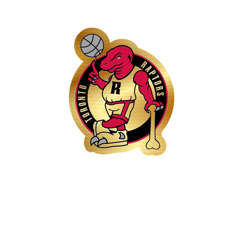 Toronto Raptors - Image 4 - Gold Chrome Vinyl Sticker - Custom Size