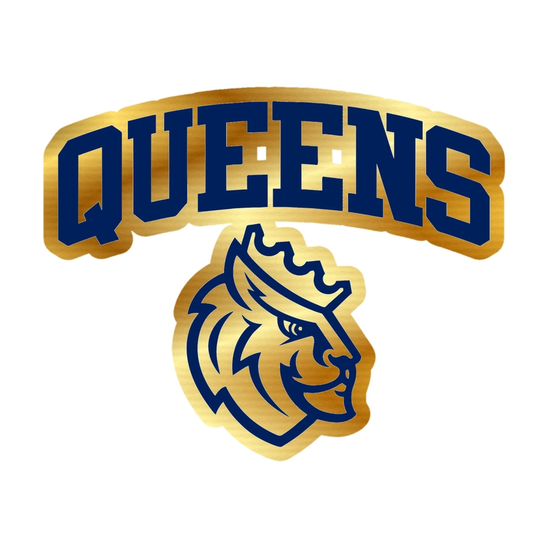 Queens University Royals - Gold Chrome Vinyl Decal - Custom Size