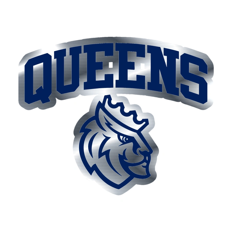 Queens University Royals - Silver Chrome Vinyl Decal - Custom Size