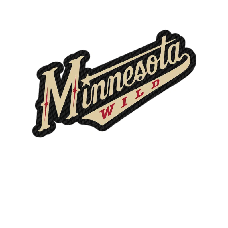 Minnesota Wild - Slanted Name - Carbon Fiber Vinyl Sticker - Custom Size