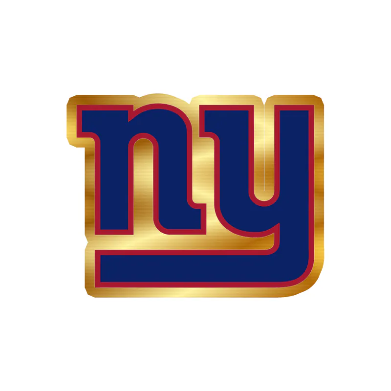 New York Giants - Dark Blue NY - Image 2 - Gold Chrome Vinyl Sticker - Custom Size