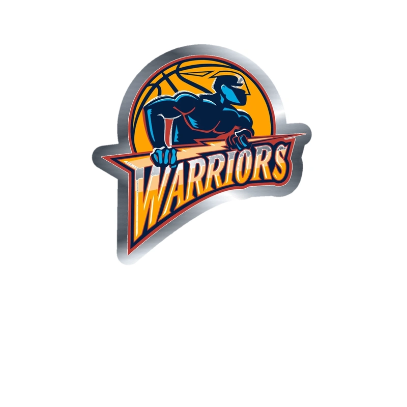 Golden State Warriors - Image 9 - Silver Chrome Vinyl Sticker - Custom Size