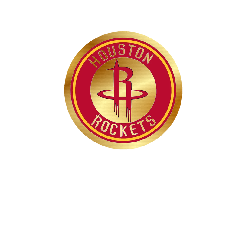 Houston Rockets - Image 7 - Gold Chrome Vinyl Sticker - Custom Size