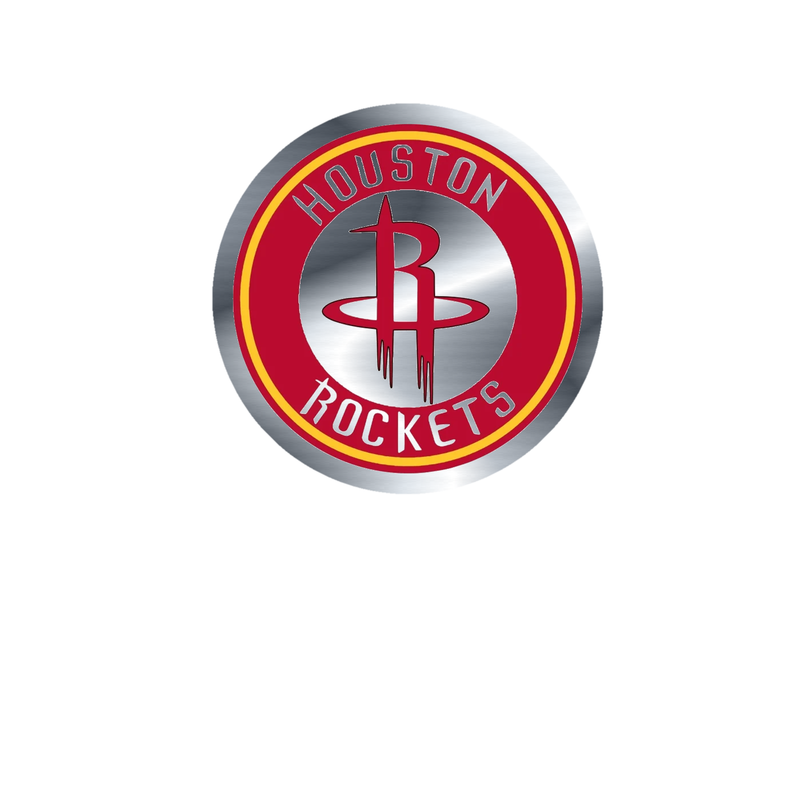 Houston Rockets - Image 7 - Silver Chrome Vinyl Sticker - Custom Size