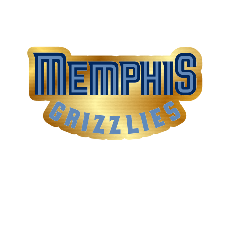 Memphis Grizzlies - Image 5 - Gold Chrome Vinyl Sticker - Custom Size