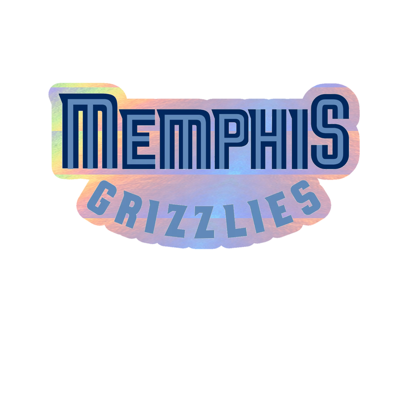 Memphis Grizzlies - Image 5 - Holographic Vinyl Sticker - Custom Size