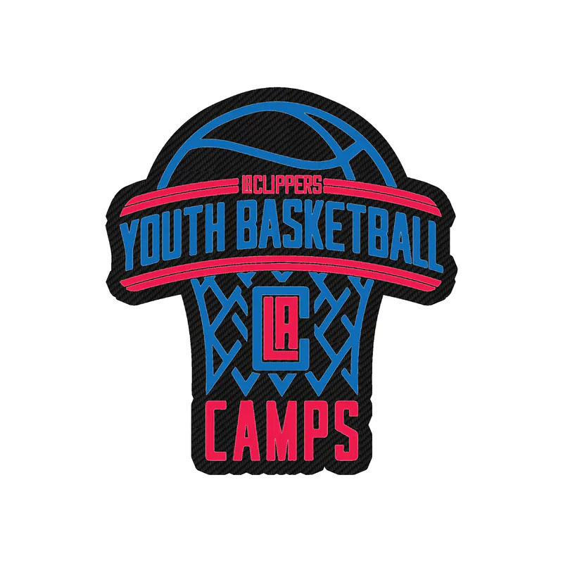 Los Angeles Clippers - Youth Basketball Champs - Carbon Fiber Vinyl Sticker - Custom Size