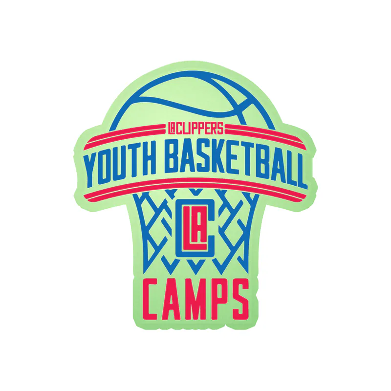 Los Angeles Clippers - Youth Basketball Champs - Glow in the Dark Vinyl Sticker - Custom Size