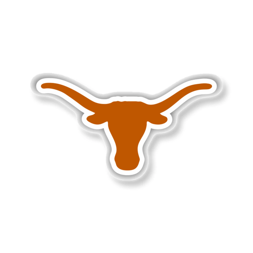 Texas Longhorns - Longhorn Head - Full Color Vinyl Sticker - Custom Size