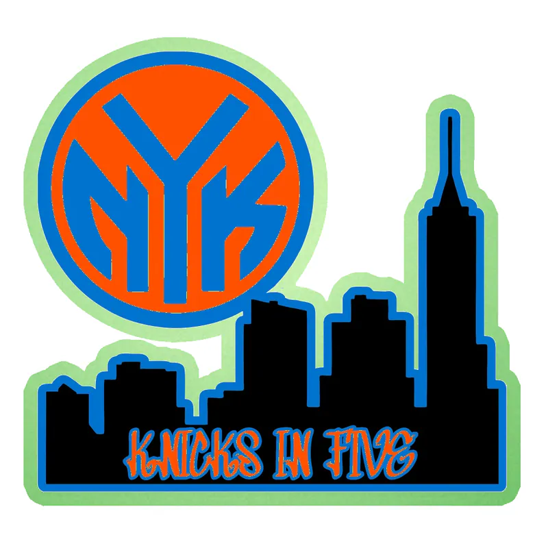 KNICKS CHAMPS 3 - Glow in the Dark Vinyl Sticker - Custom Size