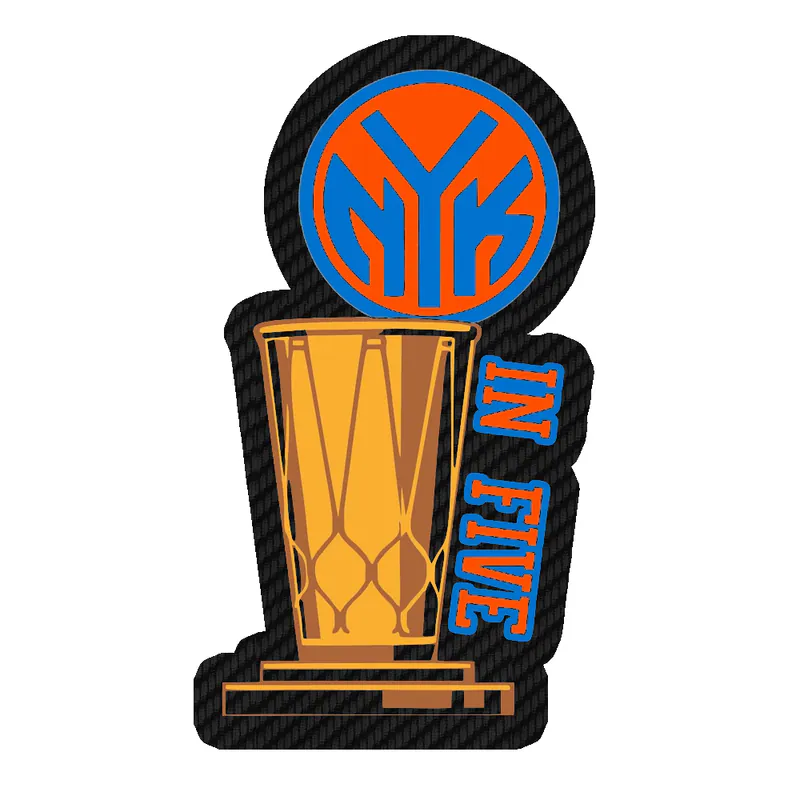 KNICKS CHAMPS 4 - Carbon Fiber Vinyl Sticker - Custom Size