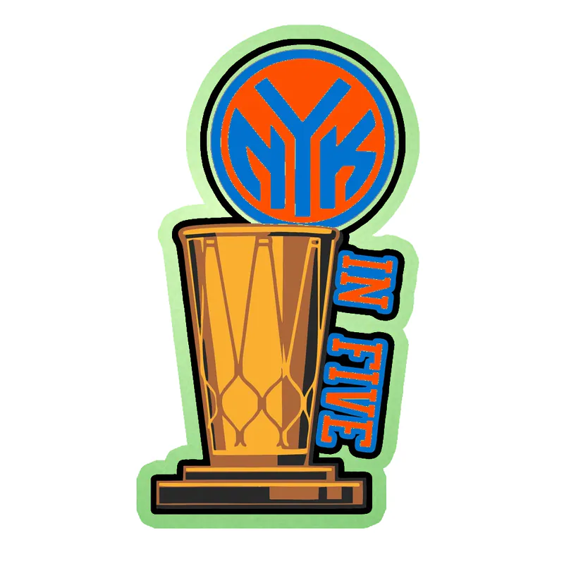 KNICKS CHAMPS 4 - Glow in the Dark Vinyl Sticker - Custom Size