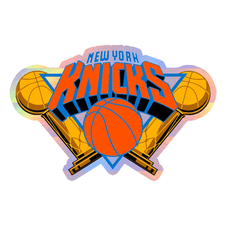 KNICKS CHAMPS 5 - Holographic Vinyl Sticker - Custom Size