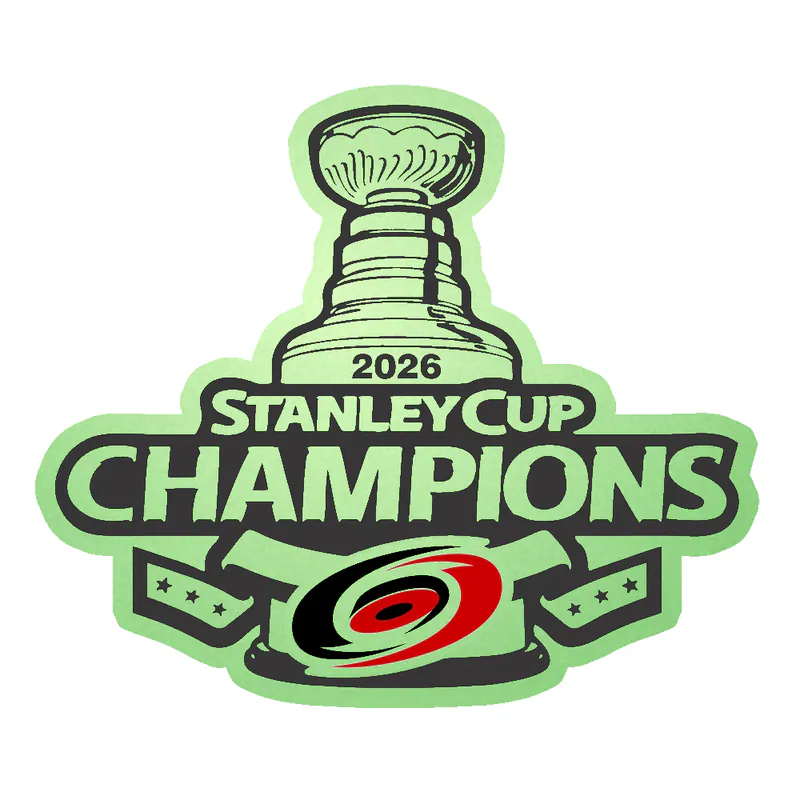 CAROLINA HURRICANES STANLEY CUP 1 - Glow in the Dark Vinyl Sticker - Custom Size