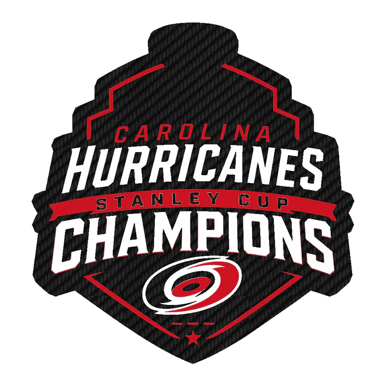 CAROLINA HURRICANES STANLEY CUP 2 - Carbon Fiber Vinyl Sticker - Custom Size