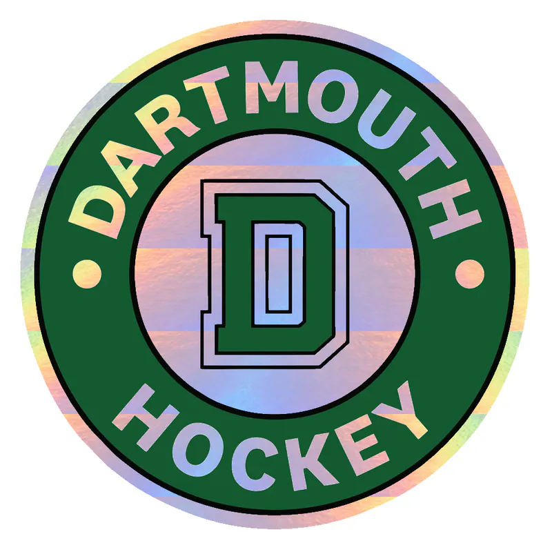 DARTMOUTH HOCKEY - Holographic Vinyl Sticker - Custom Size