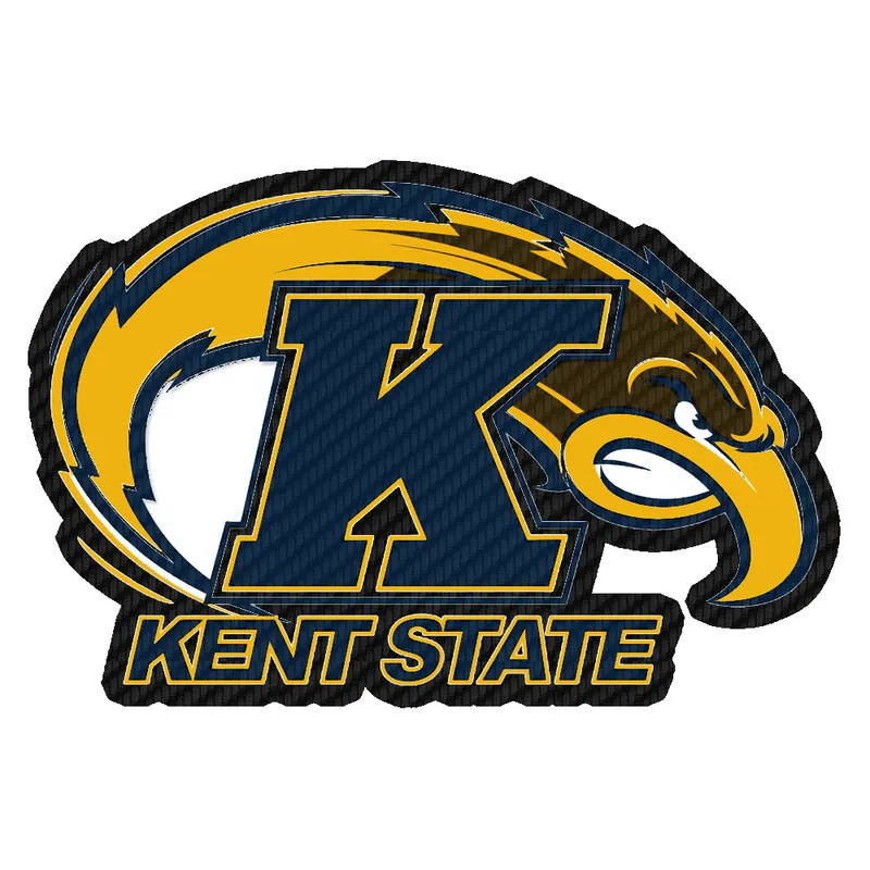 KENT STATE - Carbon Fiber Vinyl Sticker - Custom Size