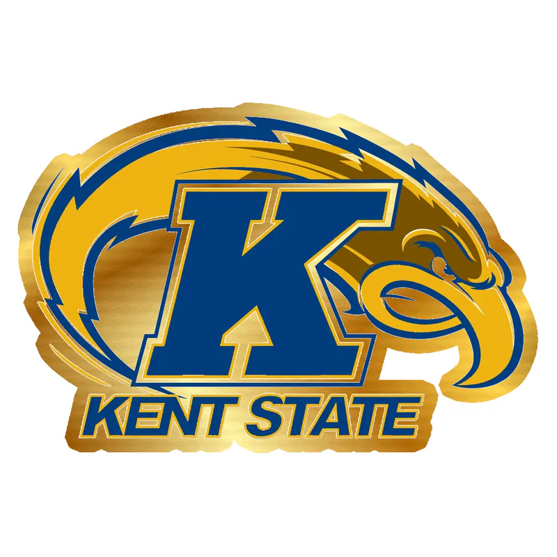 KENT STATE - Gold Chrome Vinyl Sticker - Custom Size