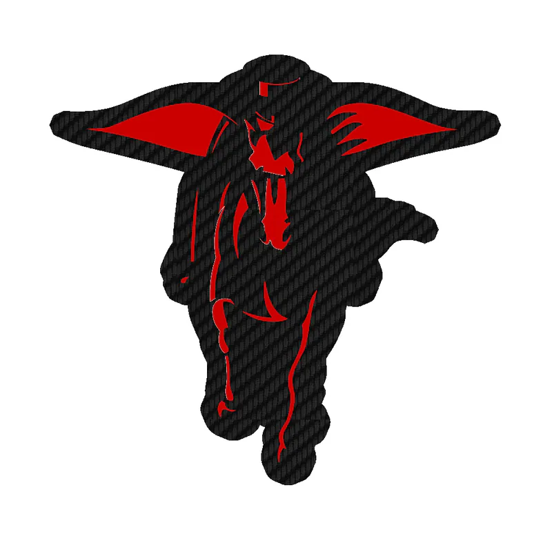 Texas Tech 2 - Carbon Fiber Vinyl Sticker - Custom Size
