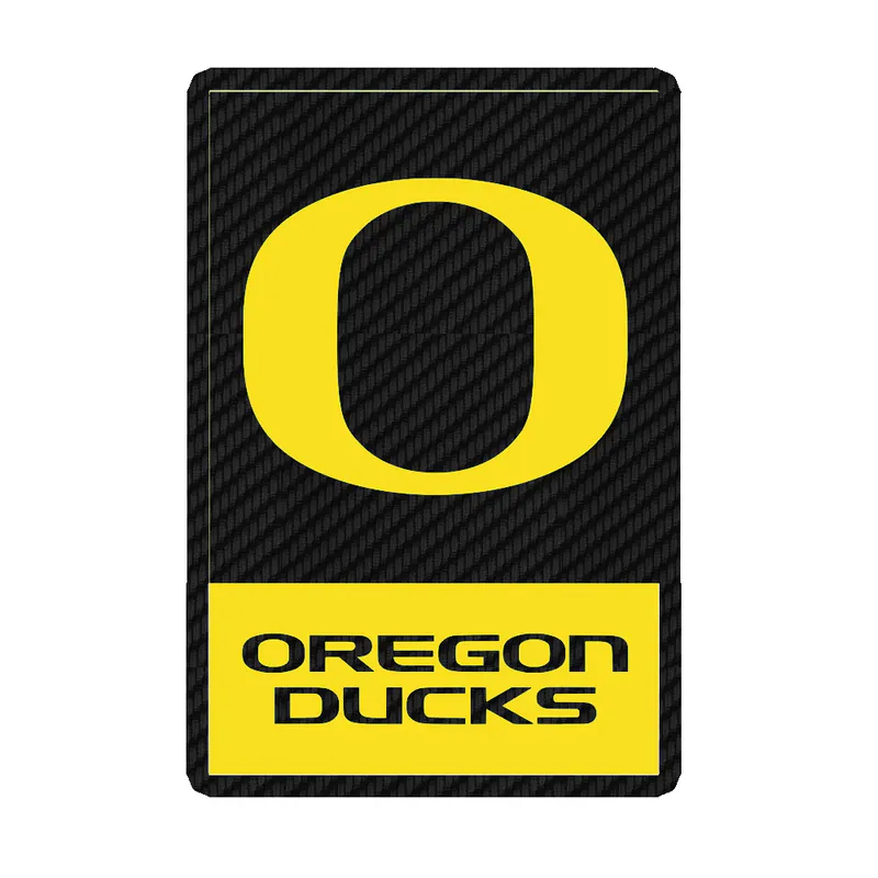 Oregon Ducks 1 - Carbon Fiber Vinyl Sticker - Custom Size