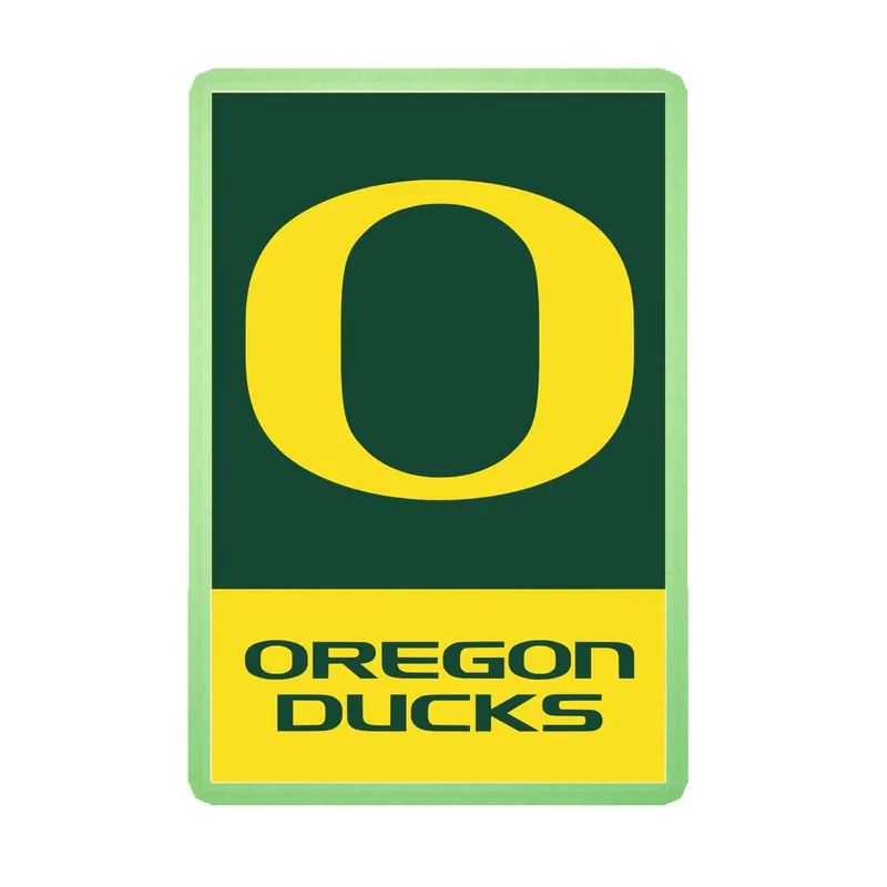 Oregon Ducks 1 - Glow in the Dark Vinyl Sticker - Custom Size