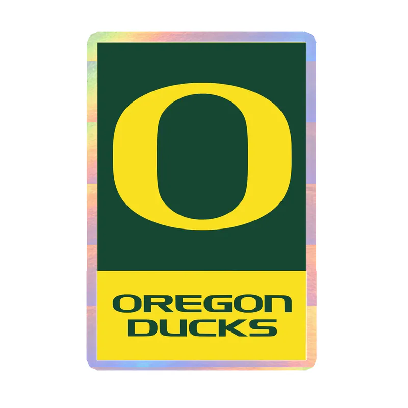 Oregon Ducks 1 - Holographic Vinyl Sticker - Custom Size