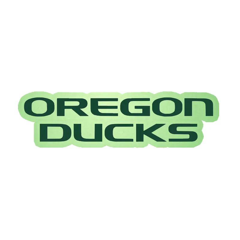 Oregon Ducks 2 - Glow in the Dark Vinyl Sticker - Custom Size