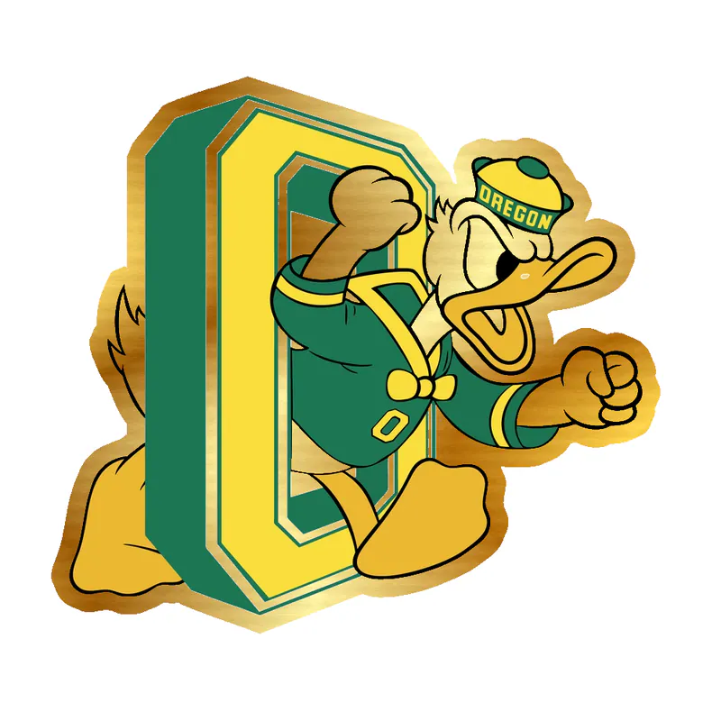 Puddles O - Gold Chrome Vinyl Sticker - Custom Size