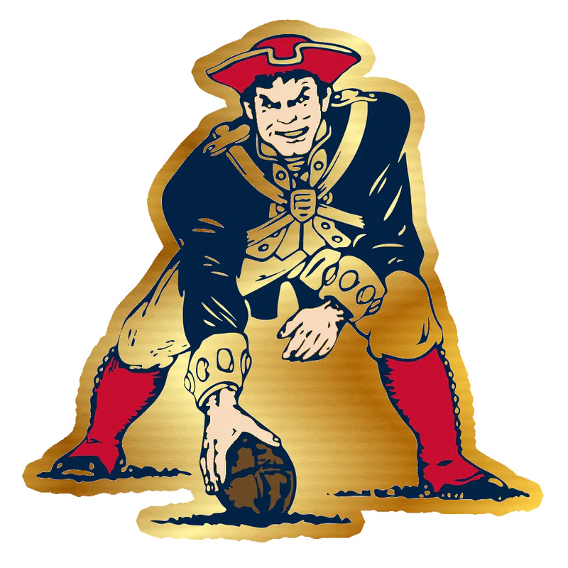 Classic Pat - Gold Chrome Vinyl Sticker - Custom Size